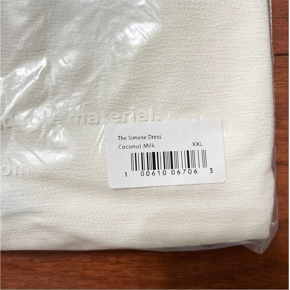 NWT HILL HOUSE Ivory Puffed Long Sleeve Gathered Neck Open Back Maxi Dress XXL - Picture 10 of 11